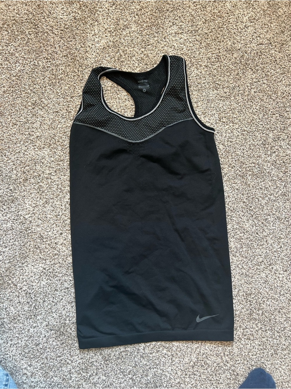 Nike Men’s Black Mesh Yoke Swim Tank
